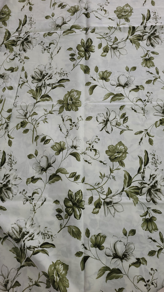 Olive Blossom | 100% Cotton | Queen Size Bedsheet