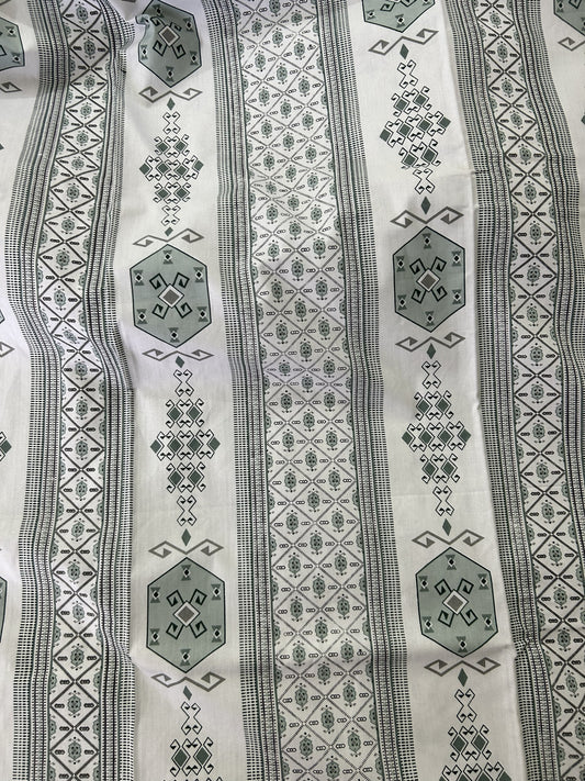 Sage Mosaic | 100% Cotton | King Size Bedsheet