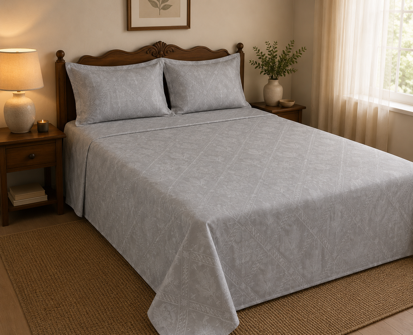 Lace Vine | Jacquard Cotton | King Size