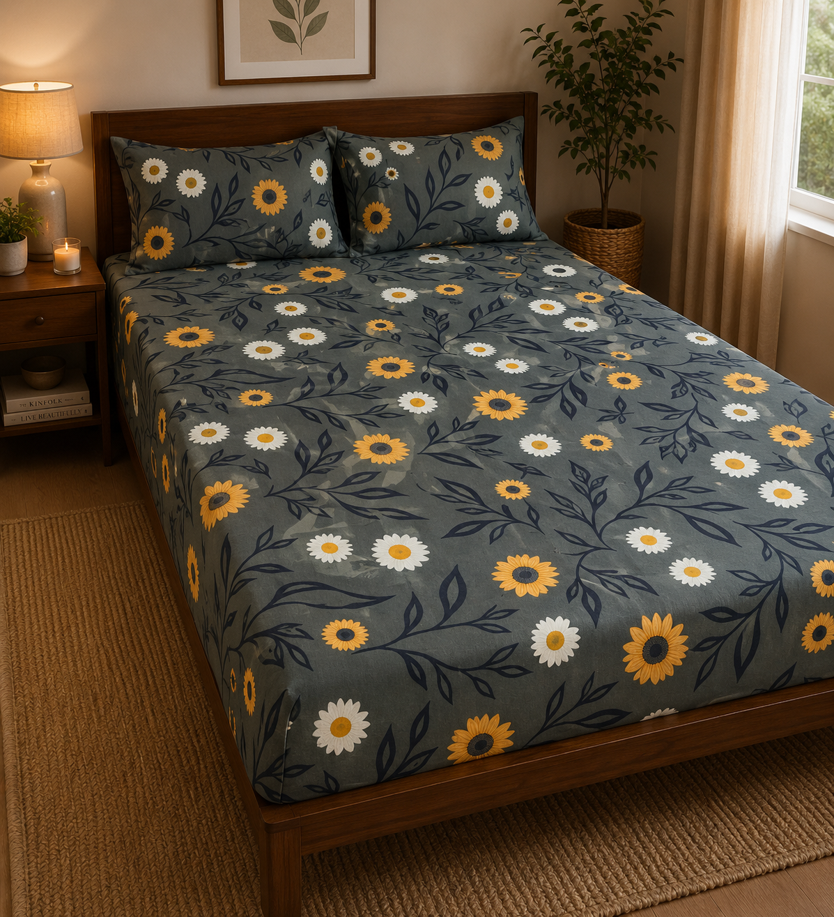 Fitzy | Cotton Mix | Queen Size | Fitted Bedsheets