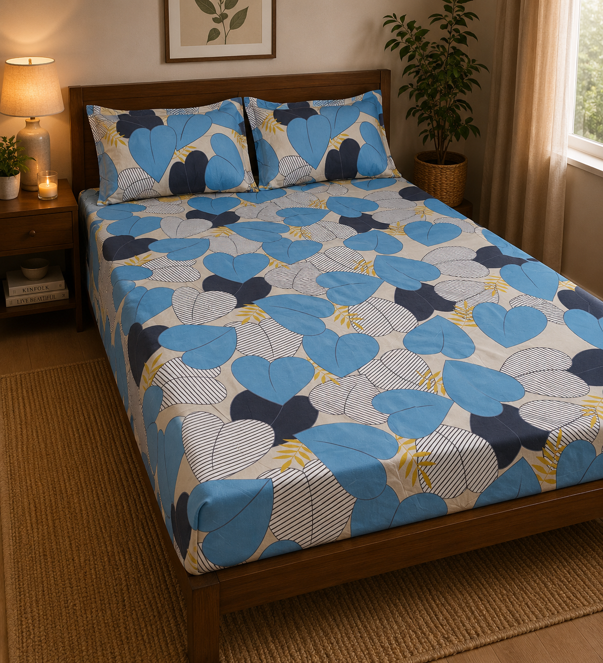 Fitzy | Cotton Mix | Queen Size | Fitted Bedsheets