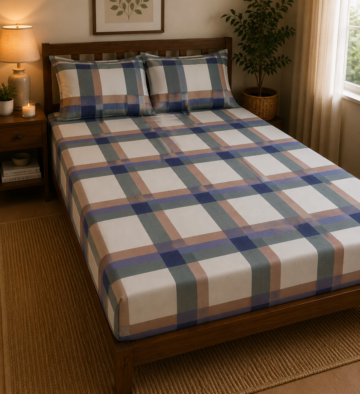 Fitzy | Cotton Mix | Queen Size | Fitted Bedsheets