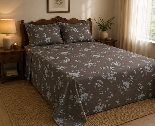 Mocha Blossom | Cotton | King Size