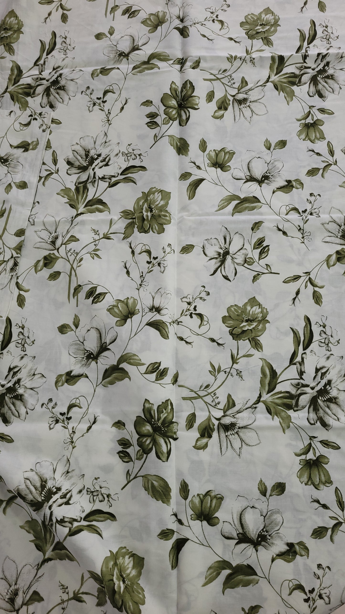 Olive Blossom | 100% Cotton | Queen Size Bedsheet