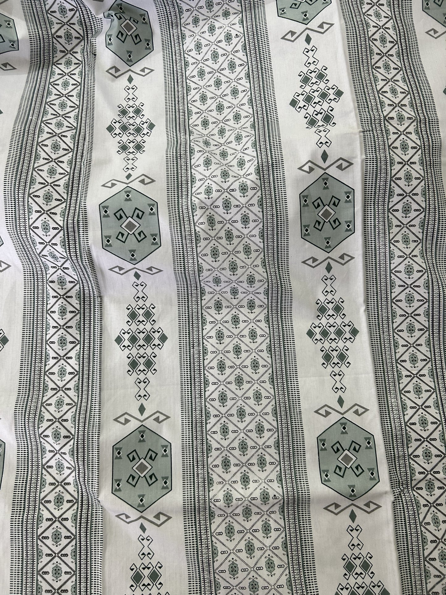 Sage Mosaic | 100% Cotton | King Size Bedsheet