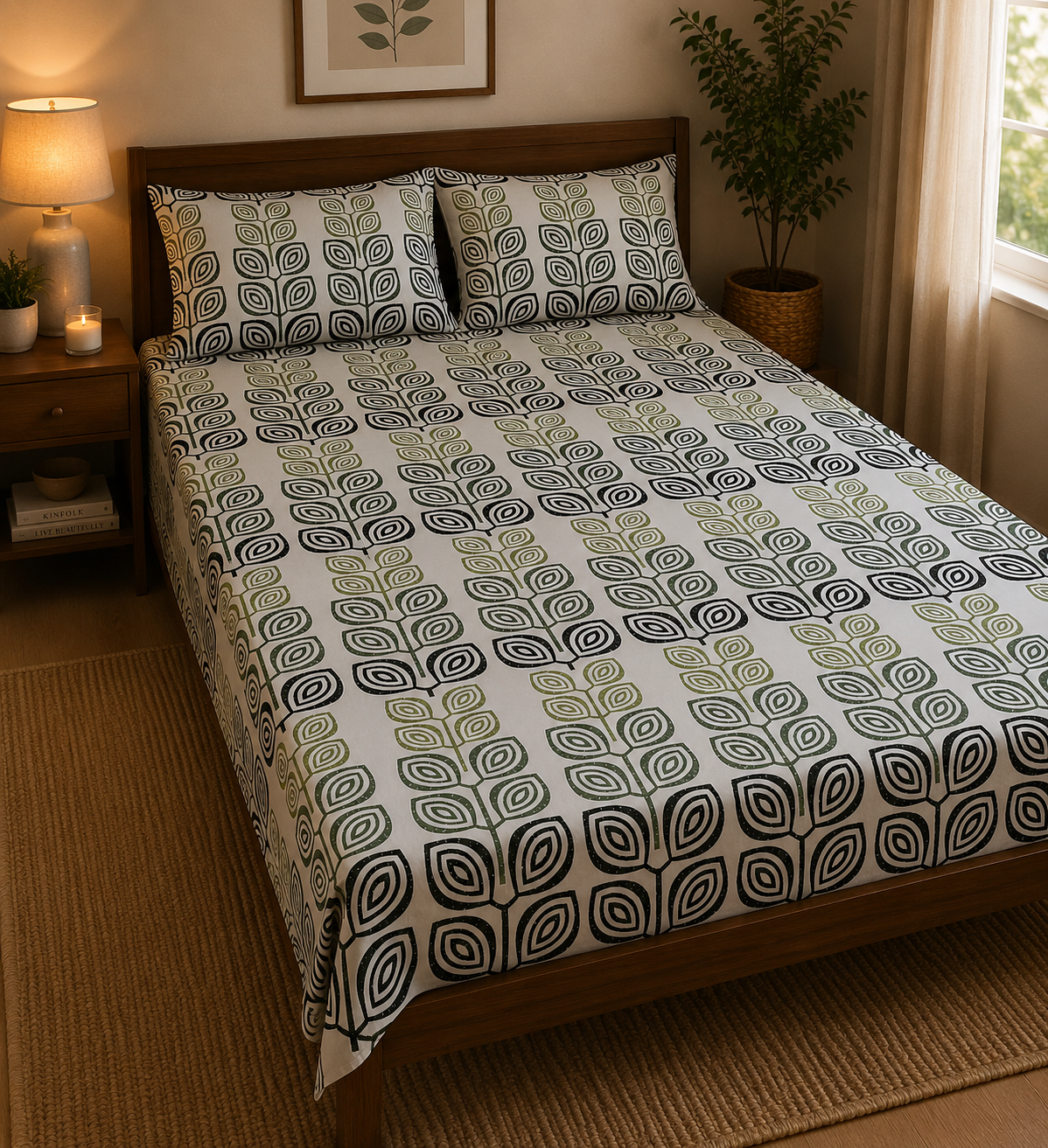 Verdant Grove | Cotton Mix | Queen Size